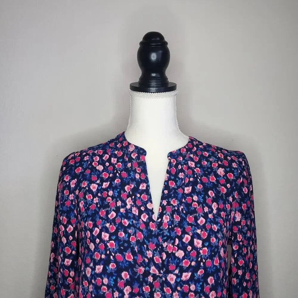 J. Crew Popover Floral Blouse XS